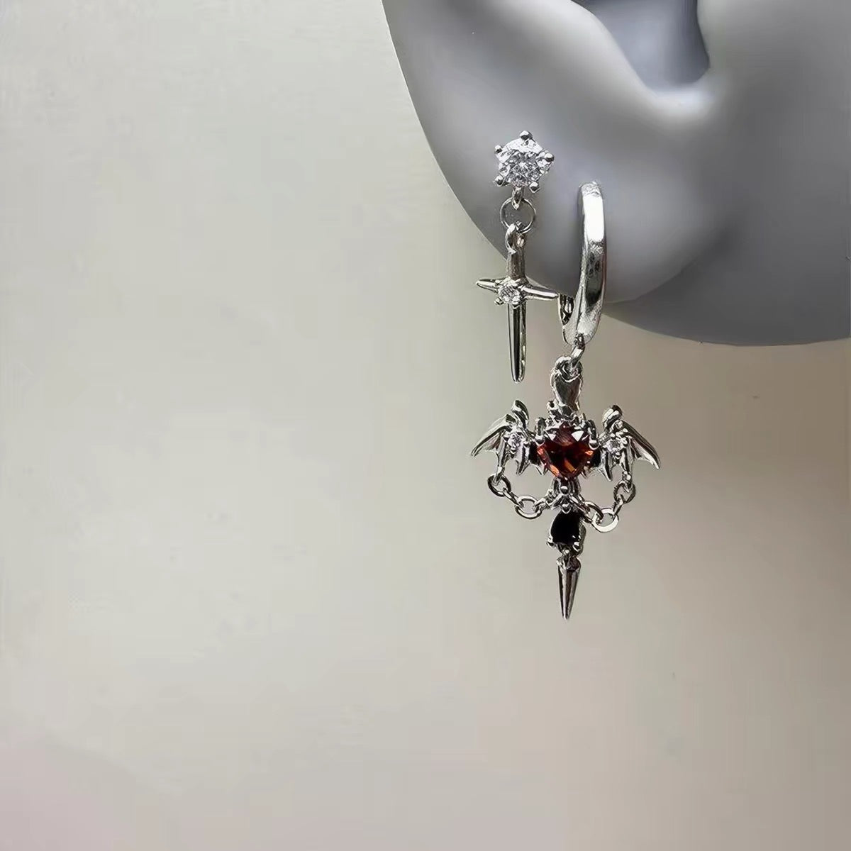 Midnight valentine piercing set
