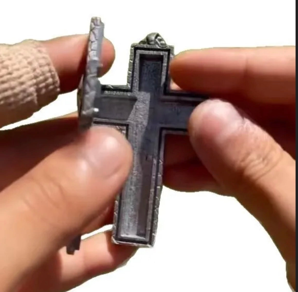 Thanos inspired cross pendant