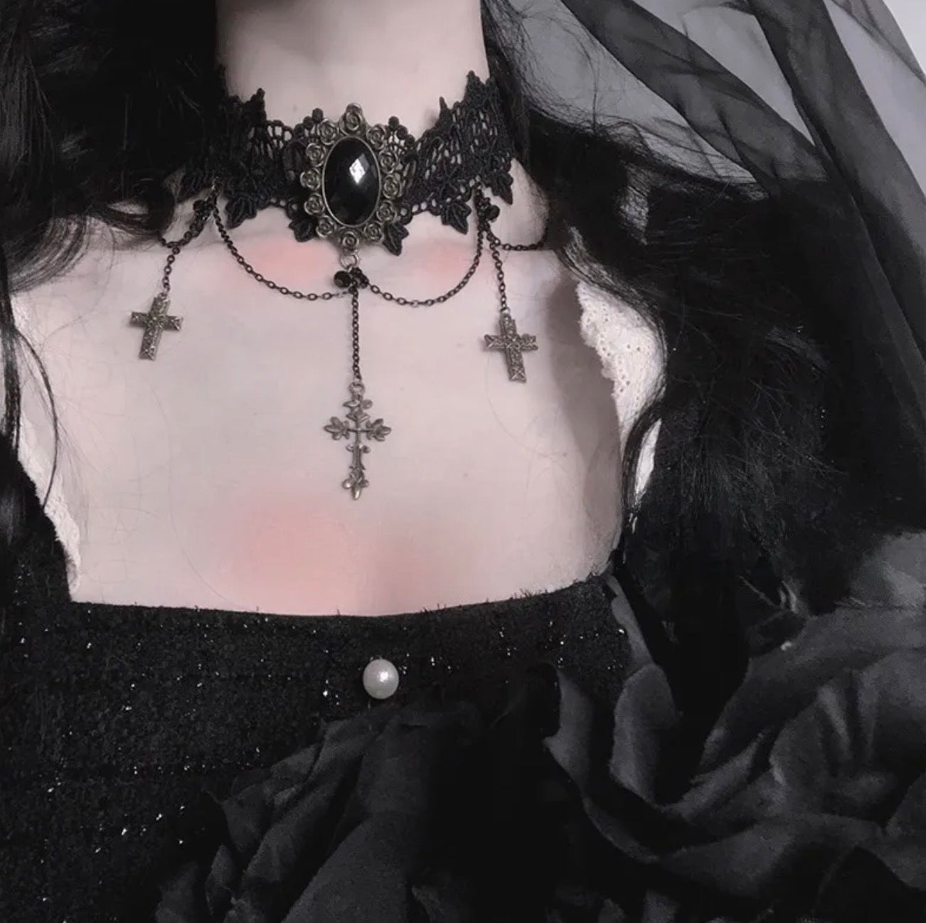 Lolita lace choker