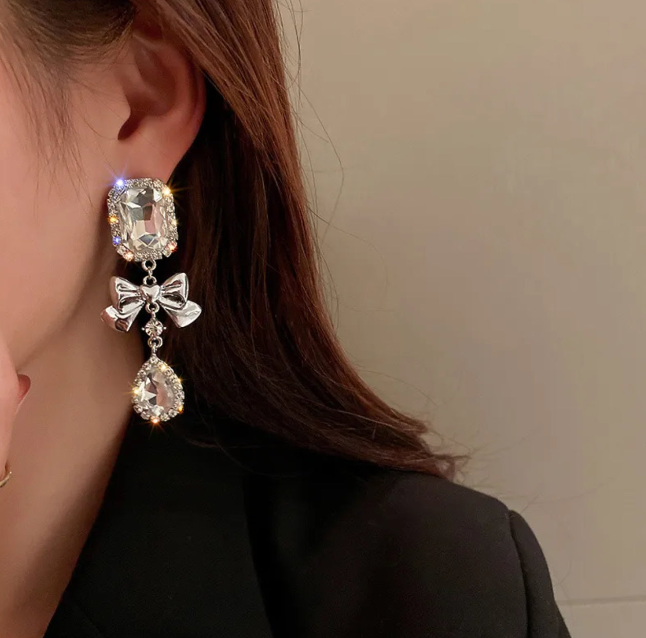 Chunky crystal earrings