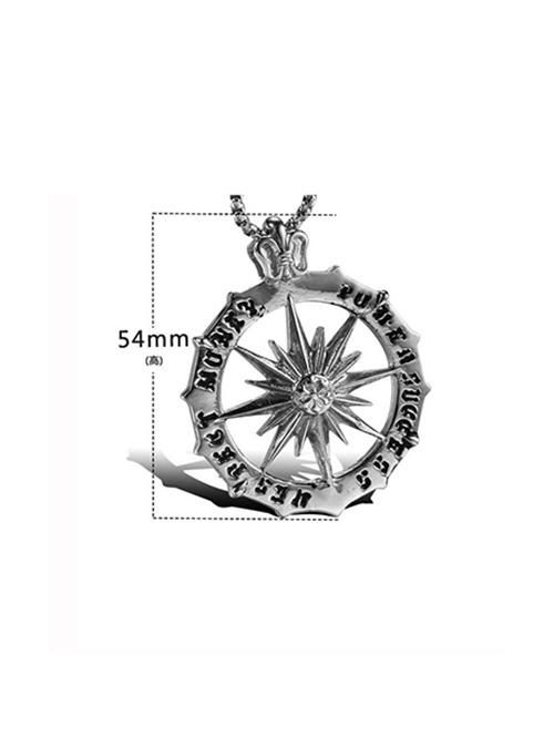 Compass titanium pendant