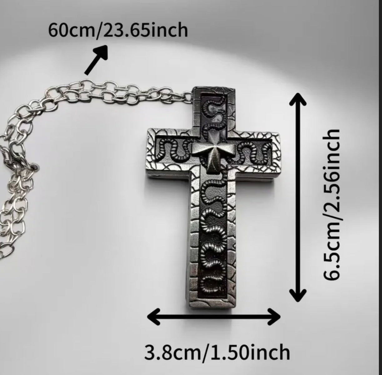 Thanos inspired cross pendant