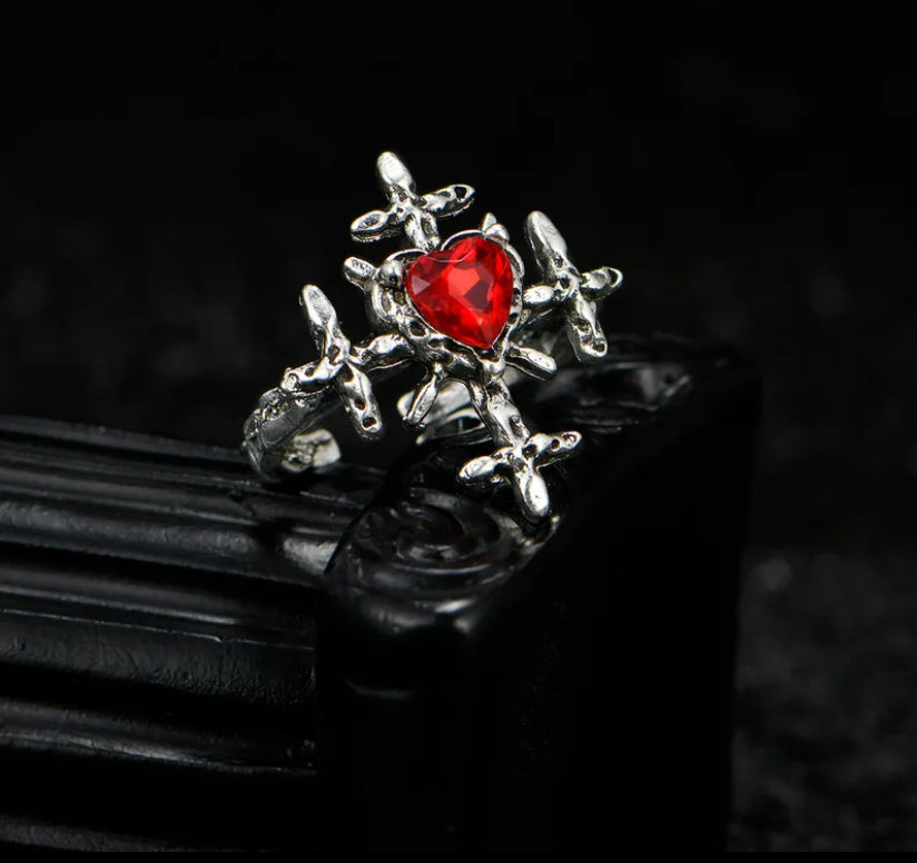 Gothic cross ring