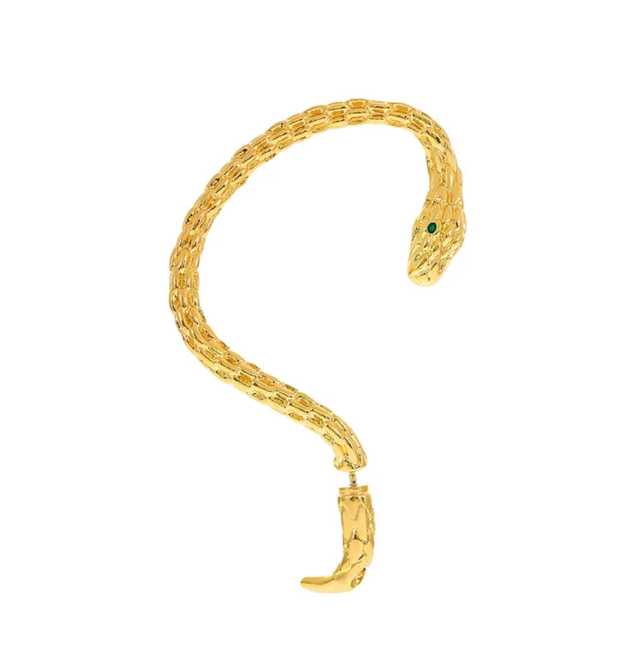 Wrapped snake ear-cuff