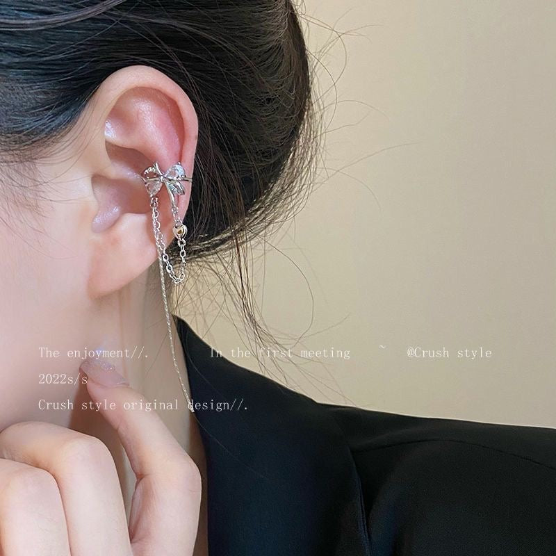 Bow helix ear-cuff pair