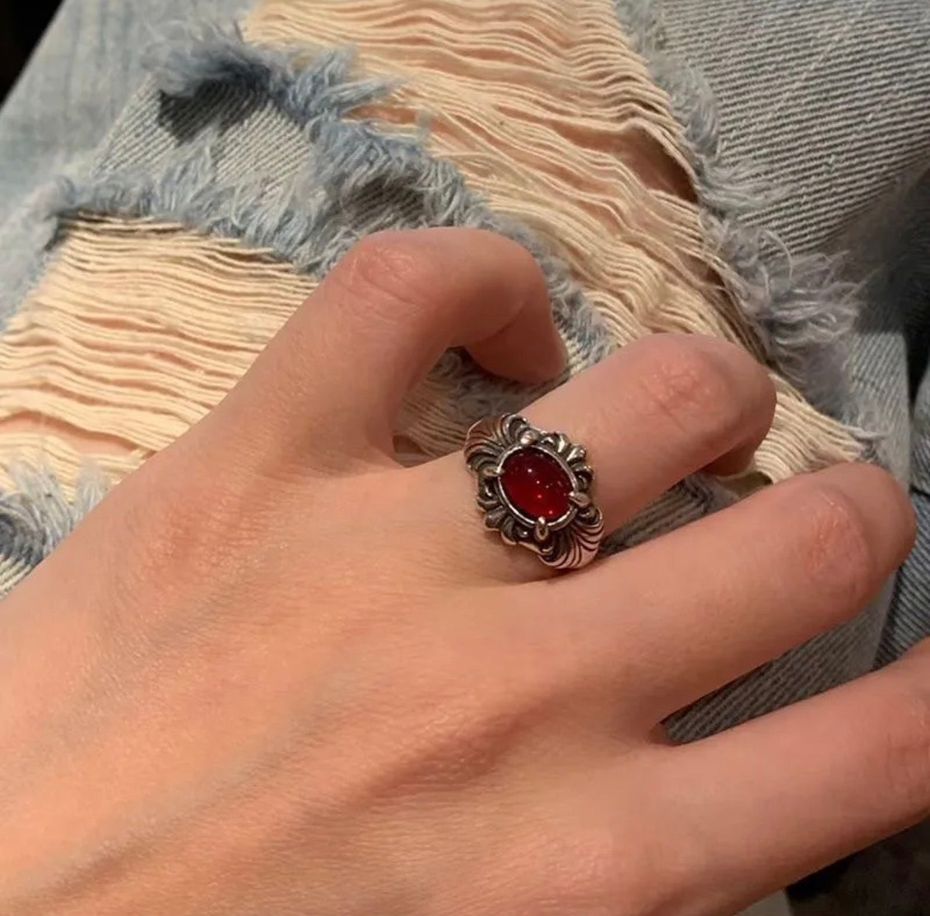 Vintage stacked ring set