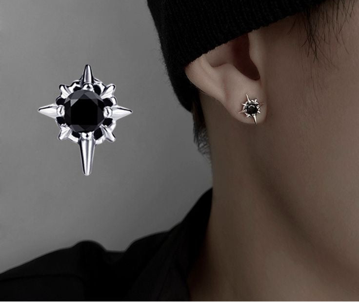 Star ear studs men