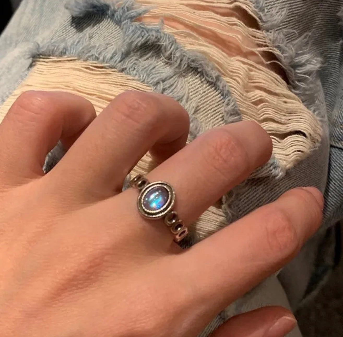 Vintage stacked ring set