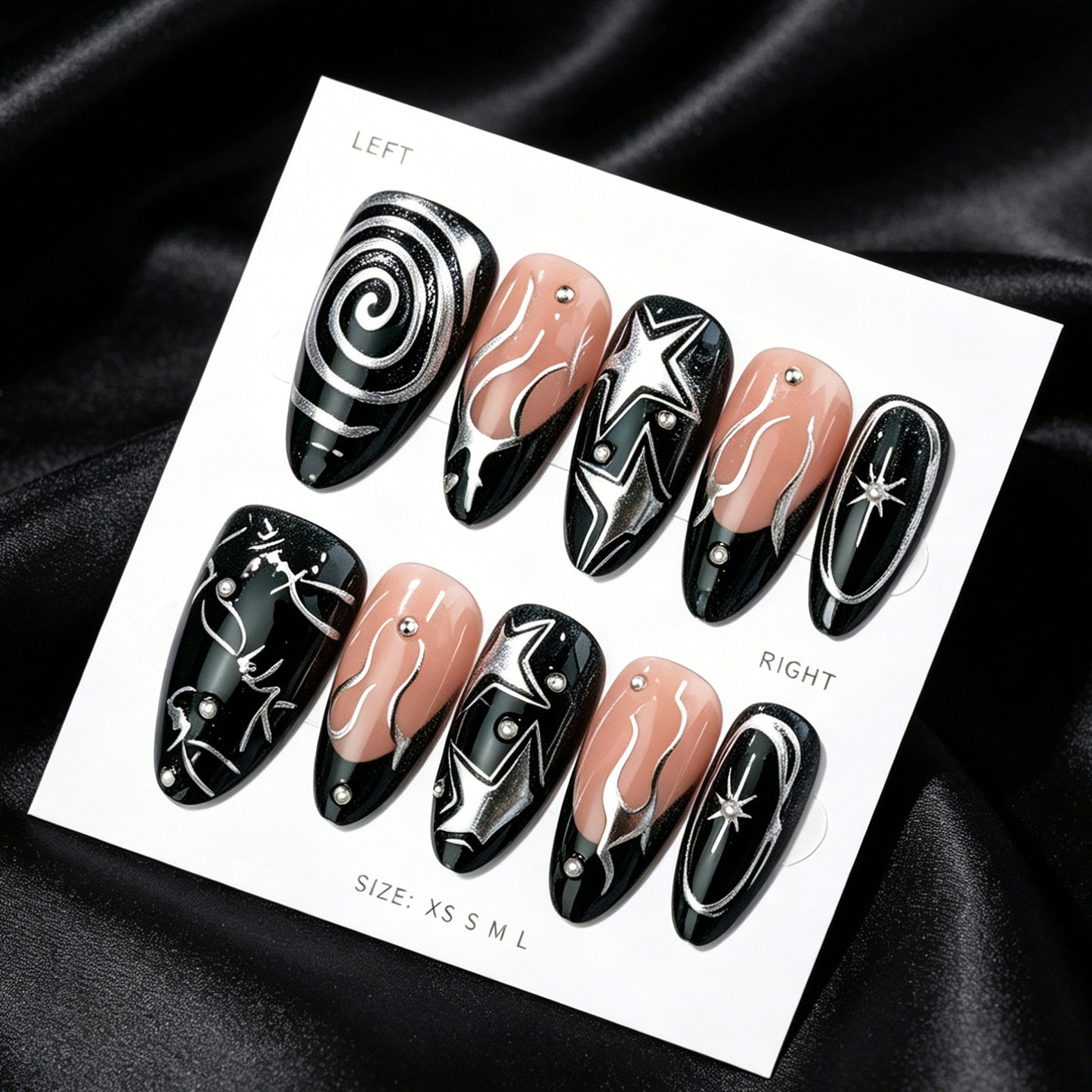 Punk star press-on nails