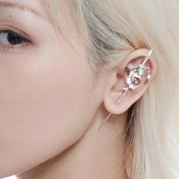 Myth of the moon ear-cuff