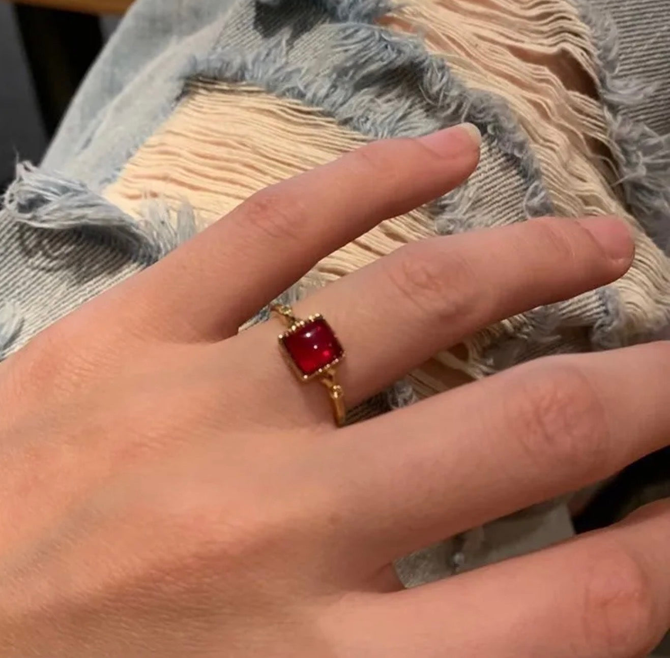 Vintage stacked ring set