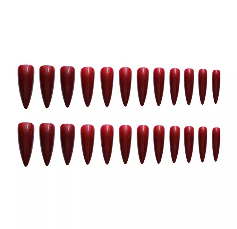 Cherry red gothic nails