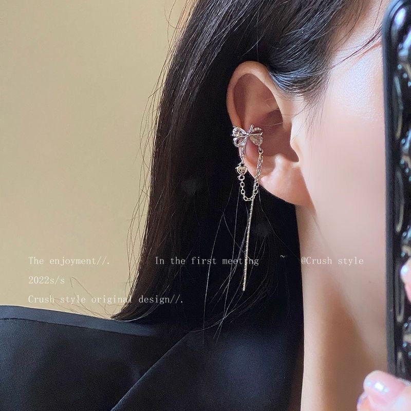 Bow helix ear-cuff pair