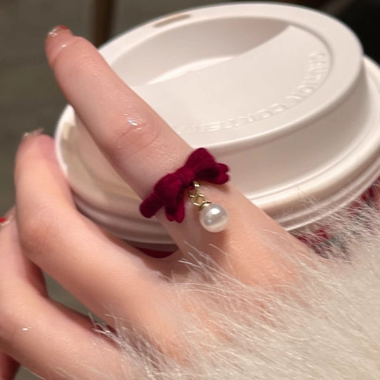 Christmas bow ring