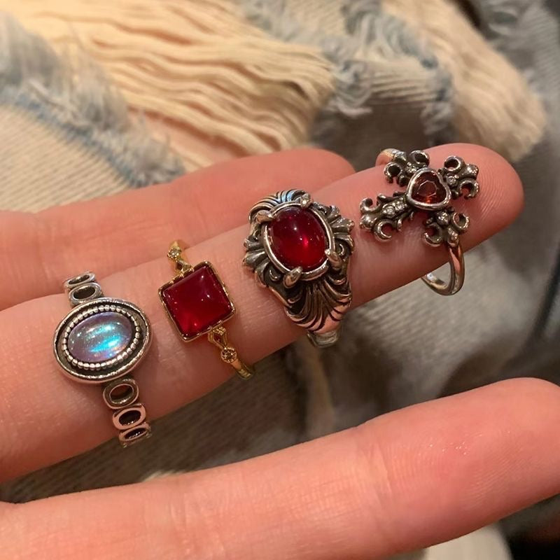 Vintage stacked ring set