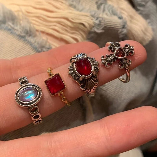 Vintage stacked ring set