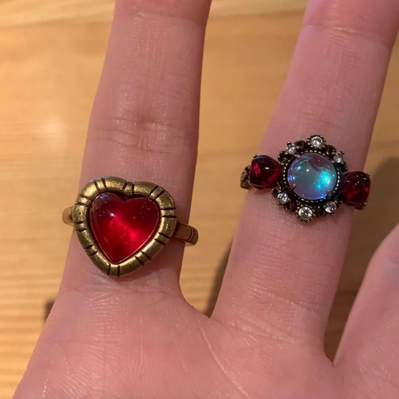 Cosmic Hearts Ring Set