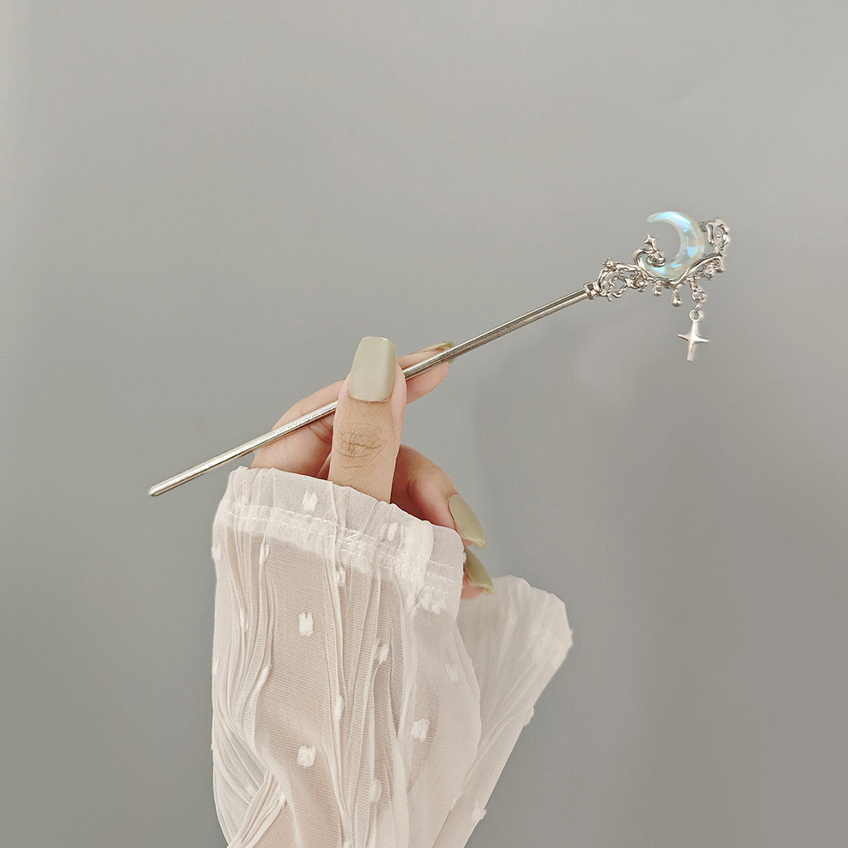 Moonstone hairpin