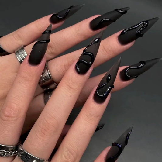 French style gothic press on nails