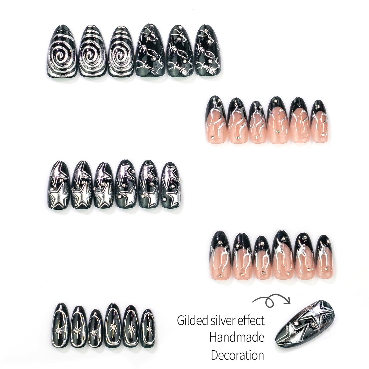 Punk star press-on nails