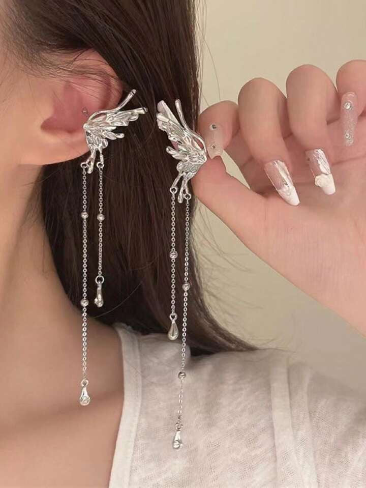 Butterfly ear-cuff