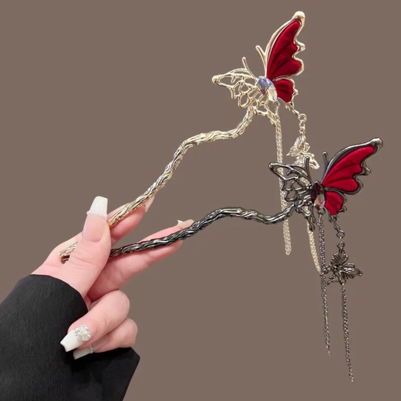 Bloodmoon Butterfly hair stick