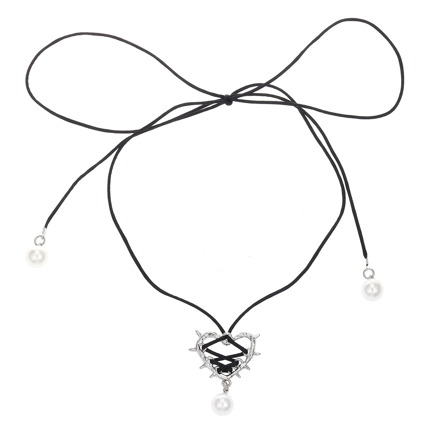 Coquette heart pendant