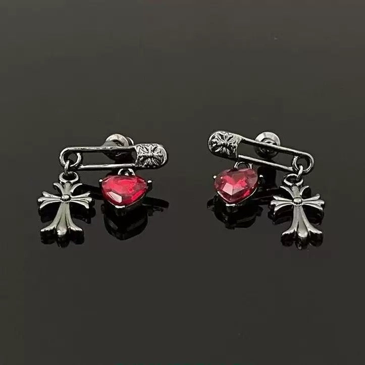 Love Kills Cross Studs