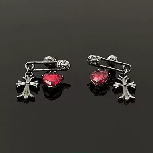 Love Kills Cross Studs
