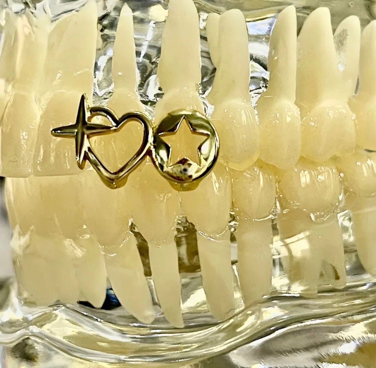 Star-heart zircon grillz