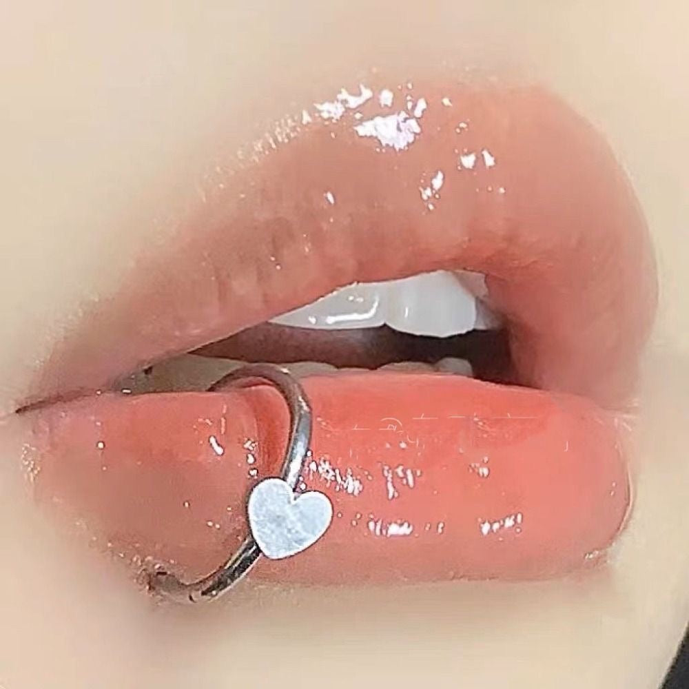 Heart lip ring