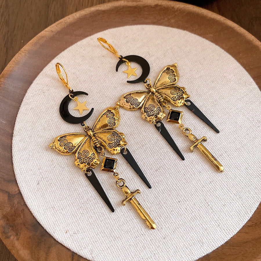Moonblade butterfly earring