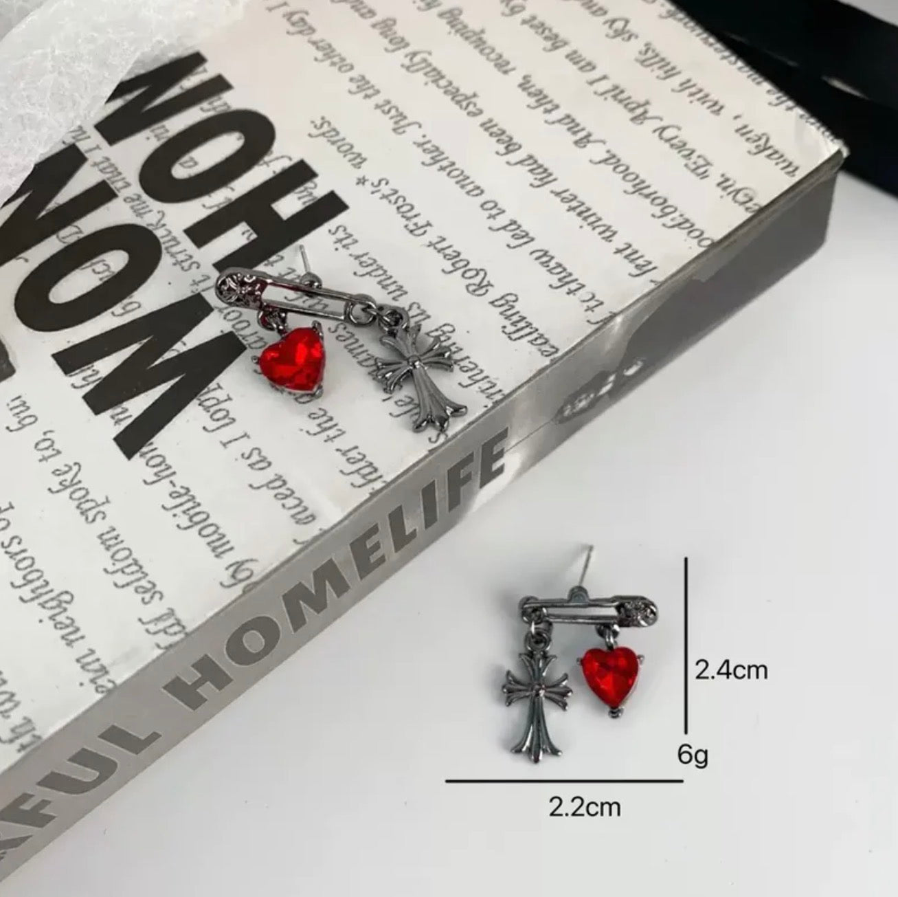 Love Kills Cross Studs