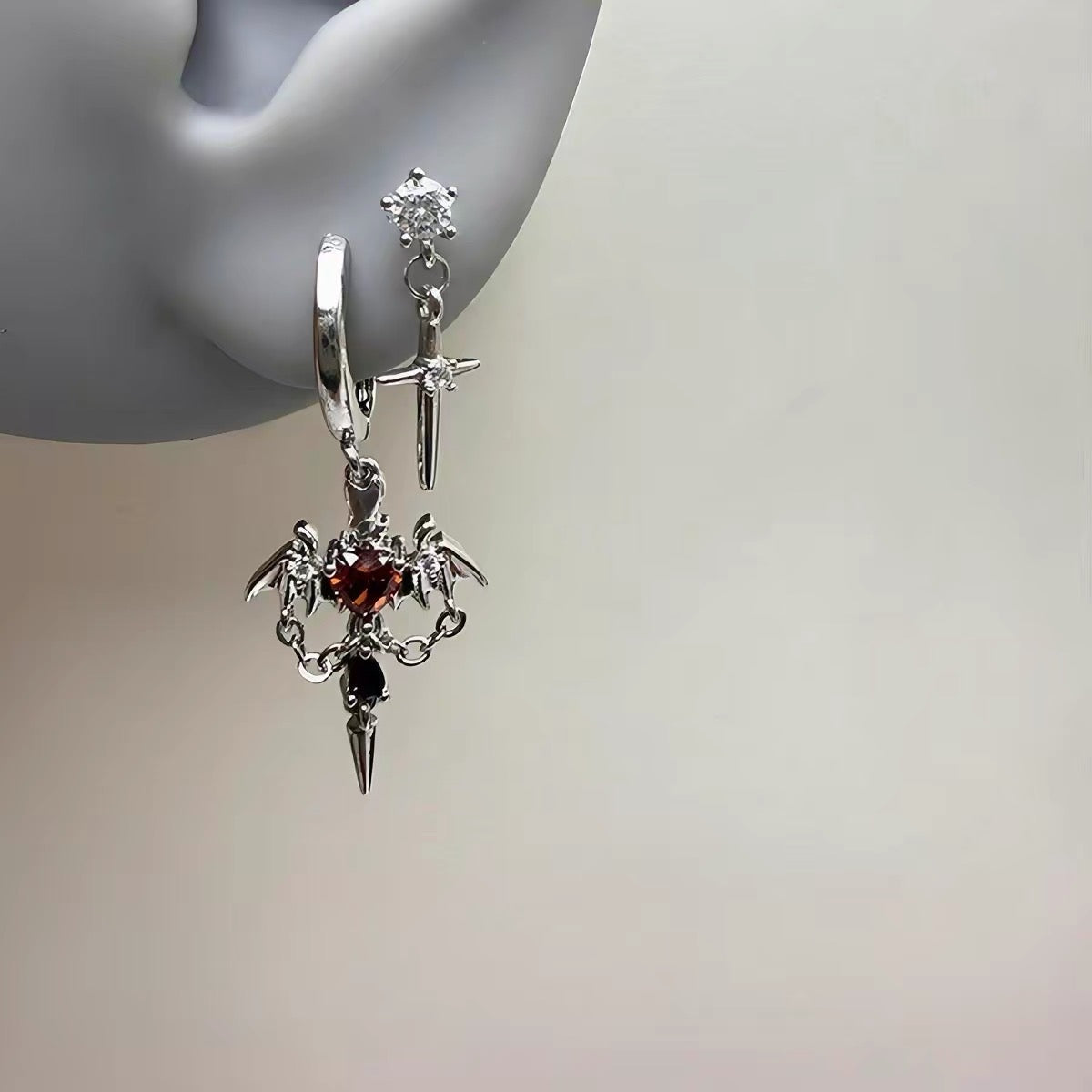 Midnight valentine piercing set