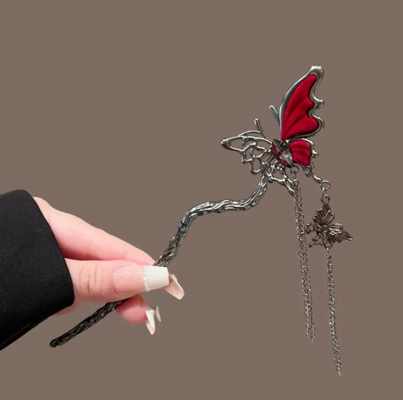Bloodmoon Butterfly hair stick