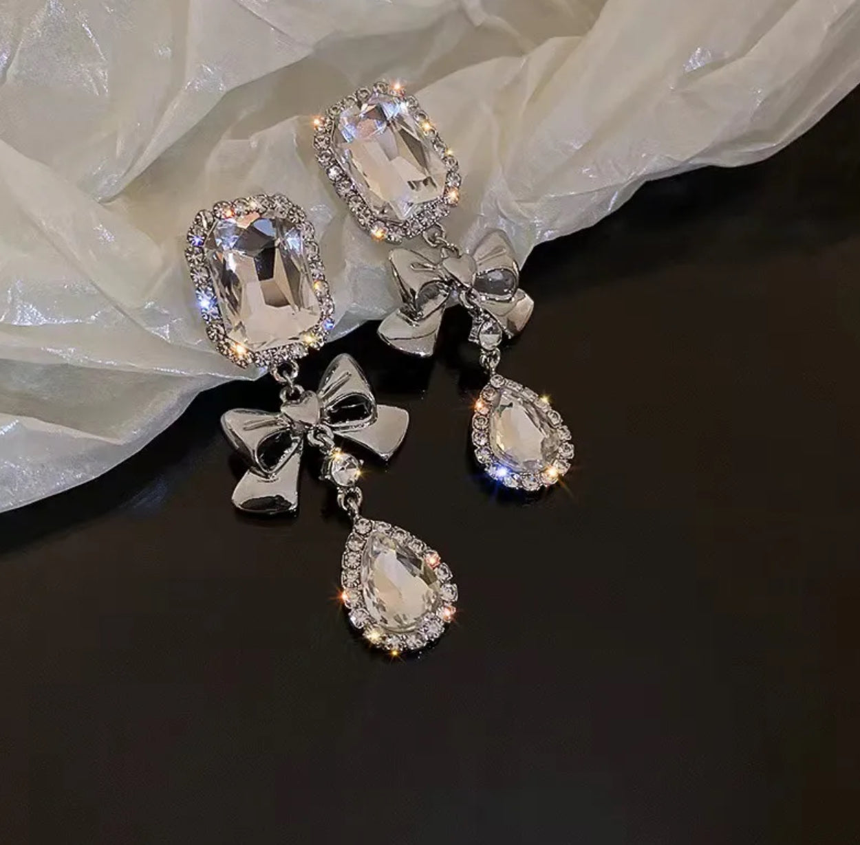 Chunky crystal earrings