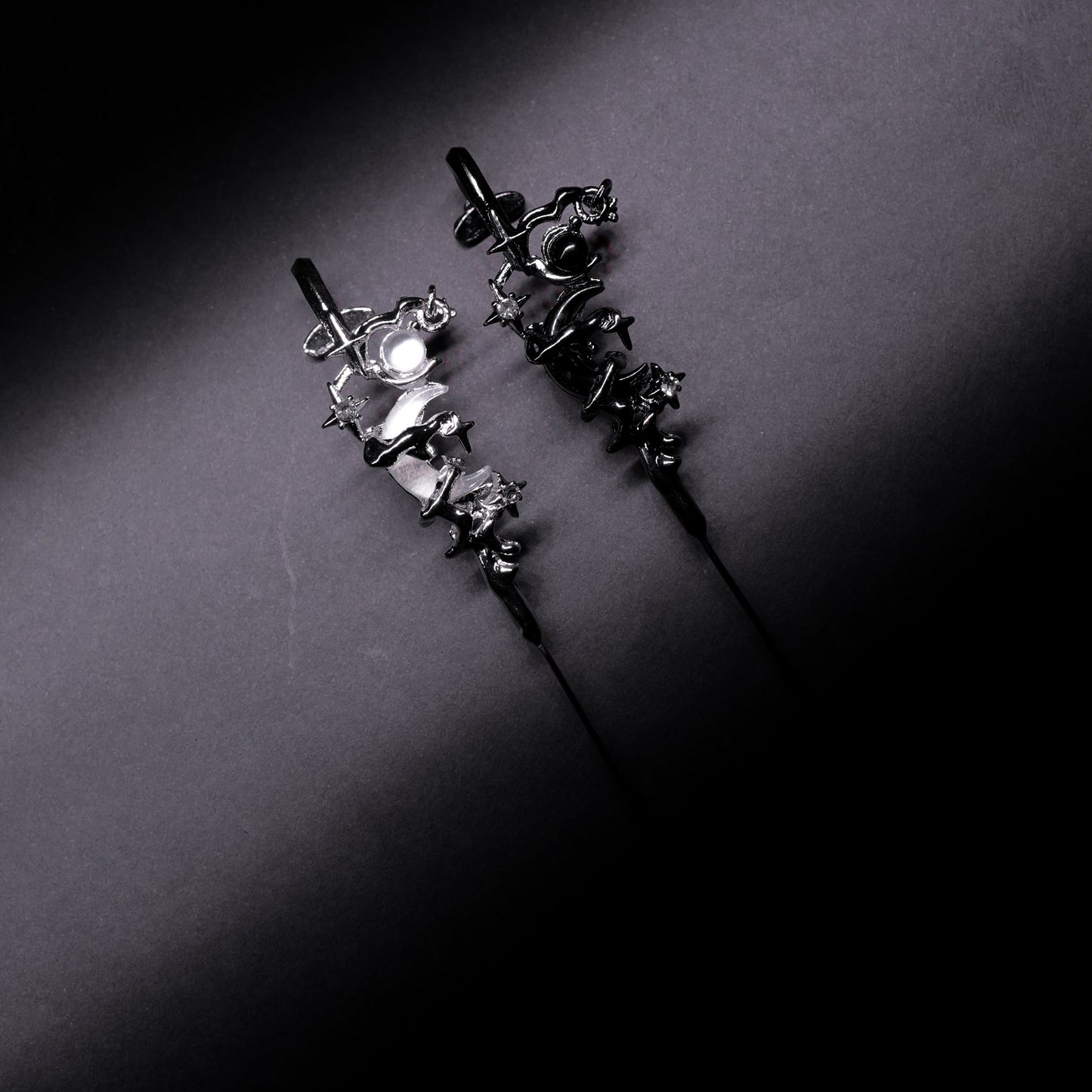 Myth of the moon ear-cuff