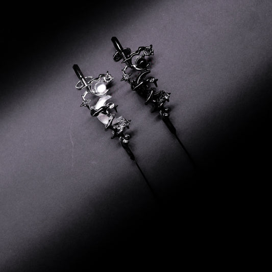 Myth of the moon ear-cuff