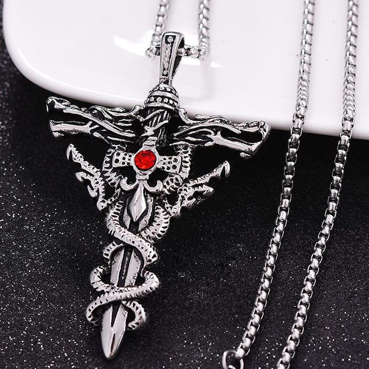 Chinese dragon sword pendant