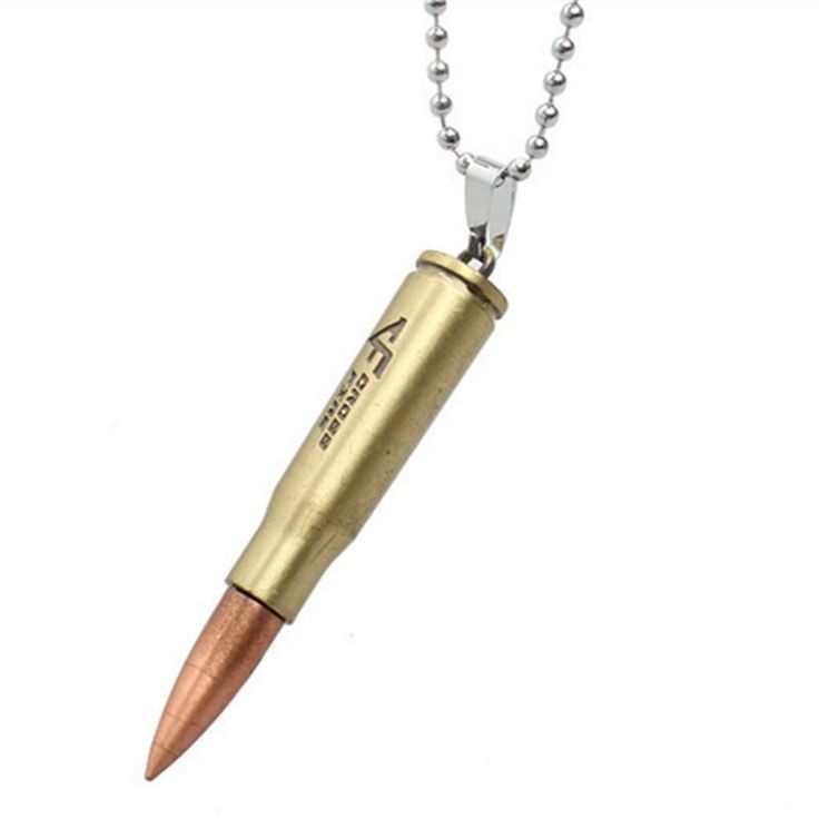 Bullet stainless steel pendant