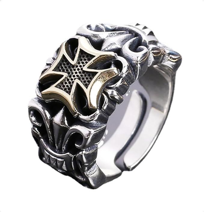 Chrome heart ring