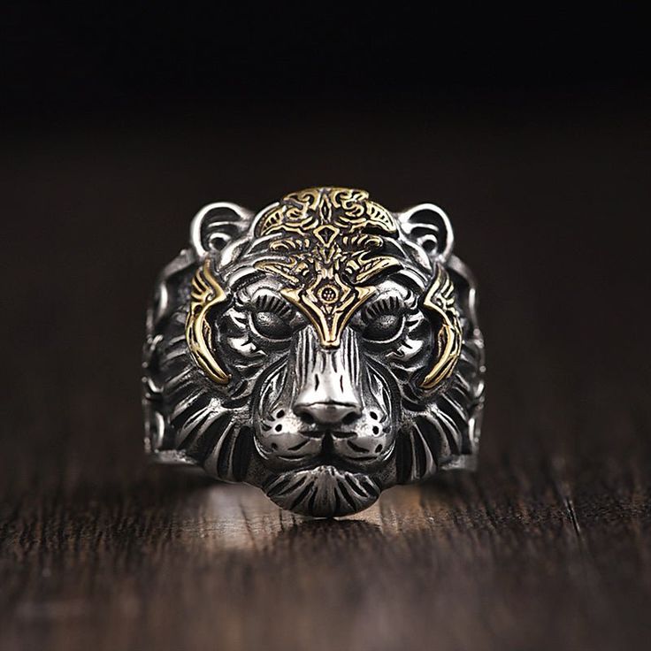 Tiger head open ring