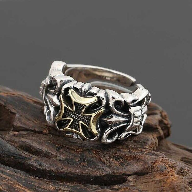 Chrome heart ring