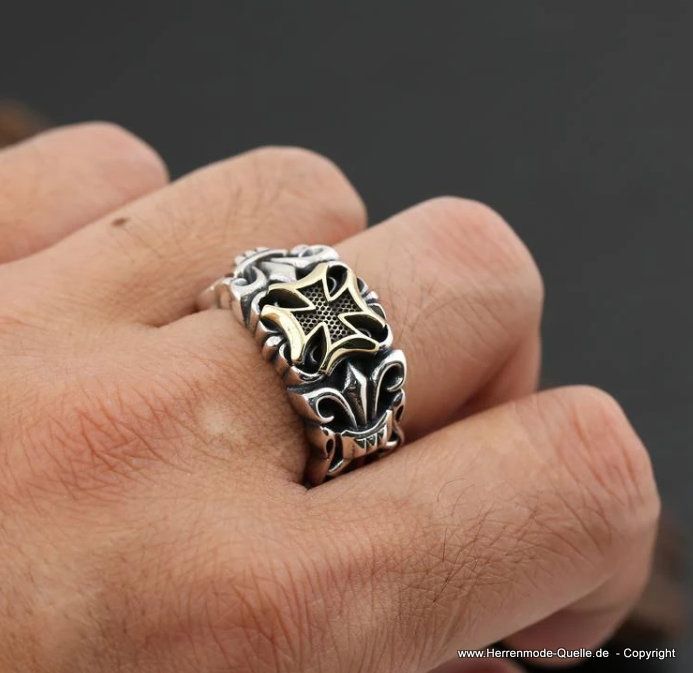Chrome heart ring