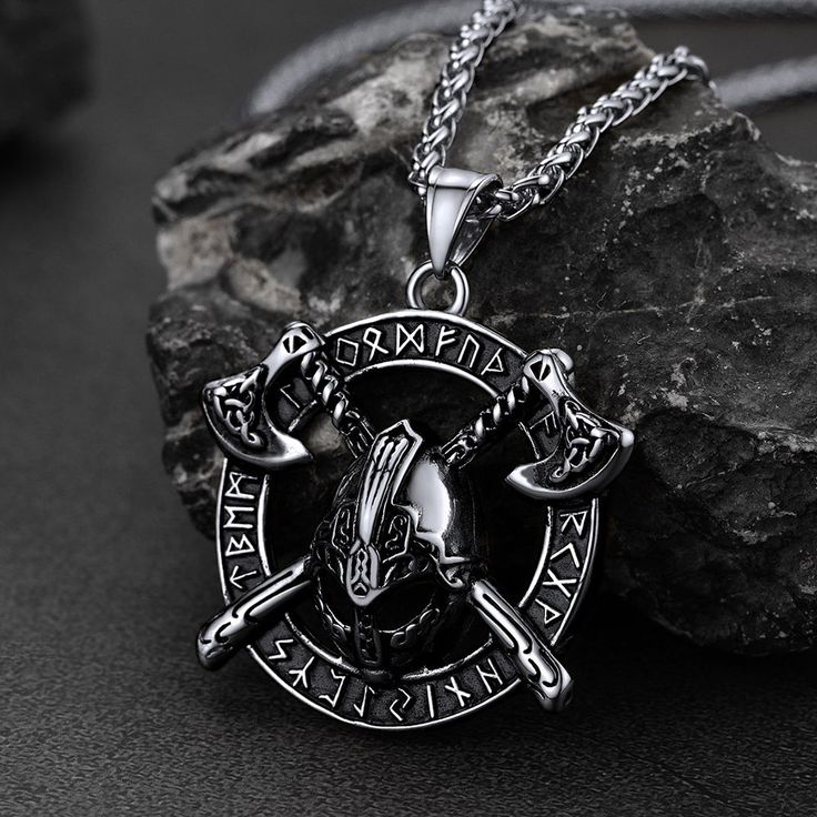 Axe warrior titanium pendant