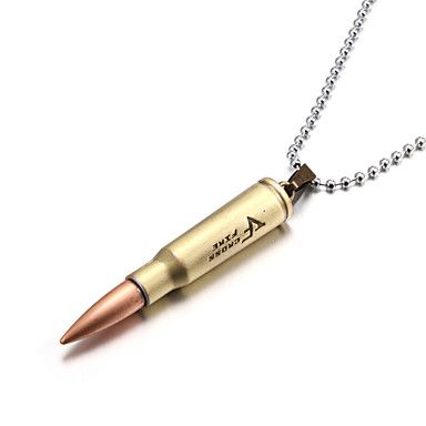 Bullet stainless steel pendant